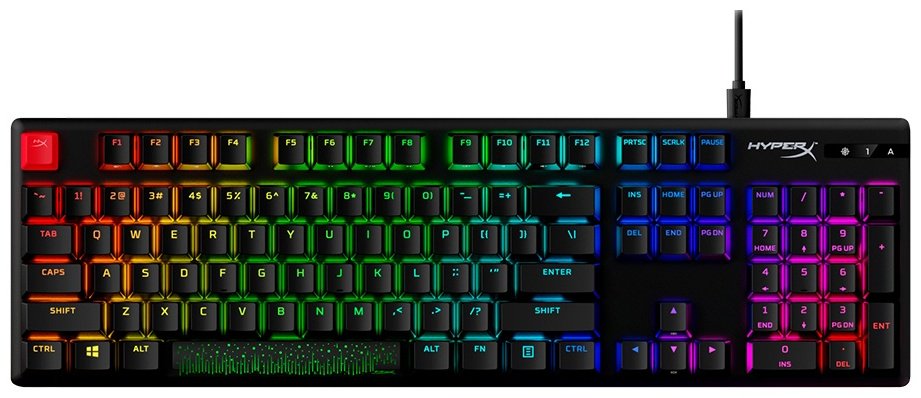 Клавиатура HyperX Alloy Origins PBT Aqua (US) черный - ForteMarket Клавиатура HyperX Alloy Origins PBT Aqua (US) черный купить,53990