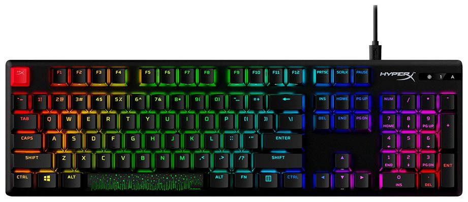 Клавиатура HyperX Alloy Origins PBT Aqua (US) черный - ForteMarket Клавиатура HyperX Alloy Origins PBT Aqua (US) черный купить,53990