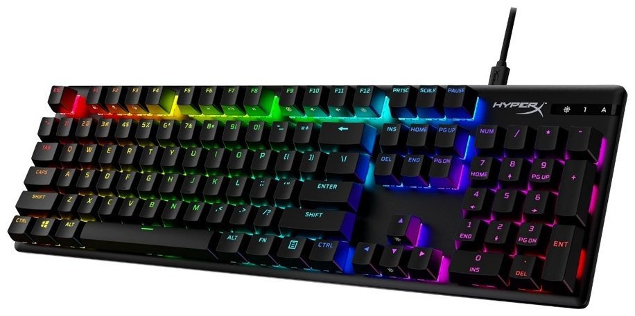 Клавиатура HyperX Alloy Origins PBT Aqua (US) черный - ForteMarket Клавиатура HyperX Alloy Origins PBT Aqua (US) черный купить,53990