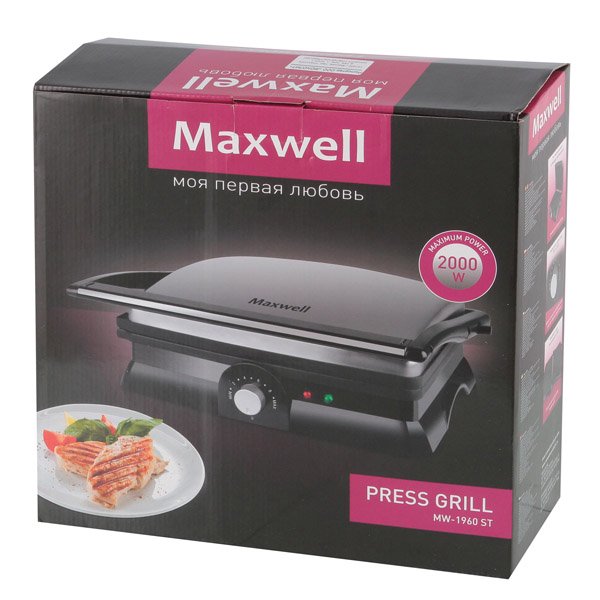 Гриль Maxwell MW-1960 металлическая купить,NaN
