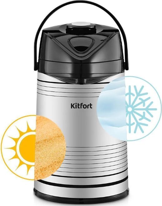 Классический термос Kitfort KT-1258 2.2 л серебристый купить,NaN