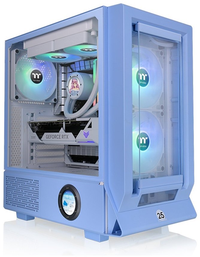 Корпус Thermaltake Ceres 350 MX Hydrangea Blue голубой купить,NaN
