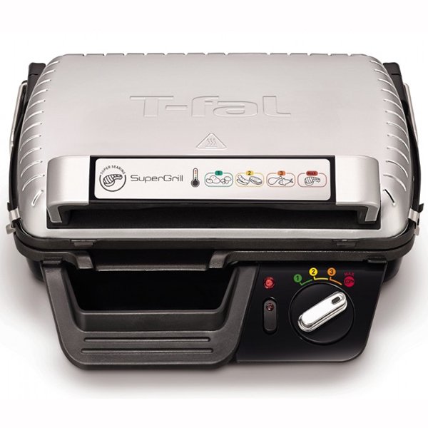 Гриль Tefal GC450B32 черно-серебристый