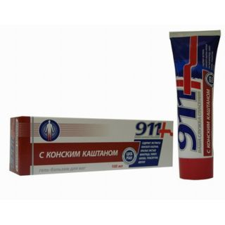 Твинс Тэк ЗАО  Гель-бальзам для ног 911  Конский каштан  100 мл