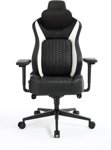 Игровое кресло AeroCool CROWN Pro Racer White, черный, белый