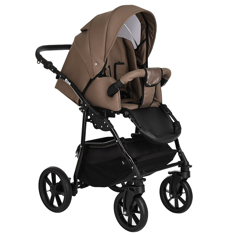 Коляска 2 в 1 Pituso Nino 3008/1 cappuccino leather metalic mocca  купить,NaN