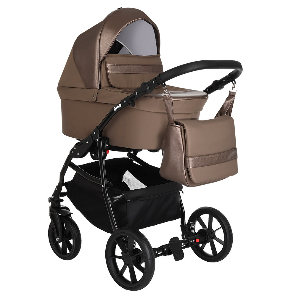 Коляска 2 в 1 Pituso Nino 3008/1 cappuccino leather metalic mocca  купить,NaN