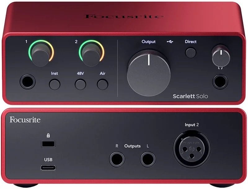 Звуковая карта Focusrite Scarlett Solo 4 Gen Red - ForteMarket Звуковая карта Focusrite Scarlett Solo 4 Gen Red купить,0