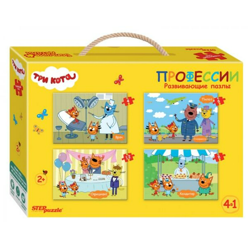 Пазл-мозаика Step Puzzle Напольный средний "Три кота" (АО "СТС")