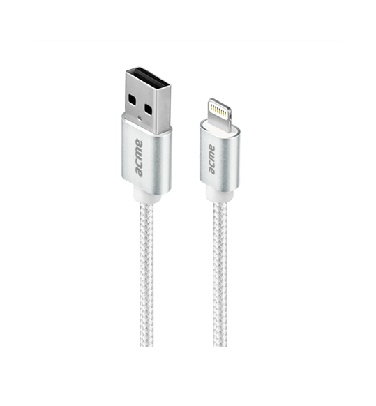Кабель Lightning Acme CB2021S MFI 1m cерый