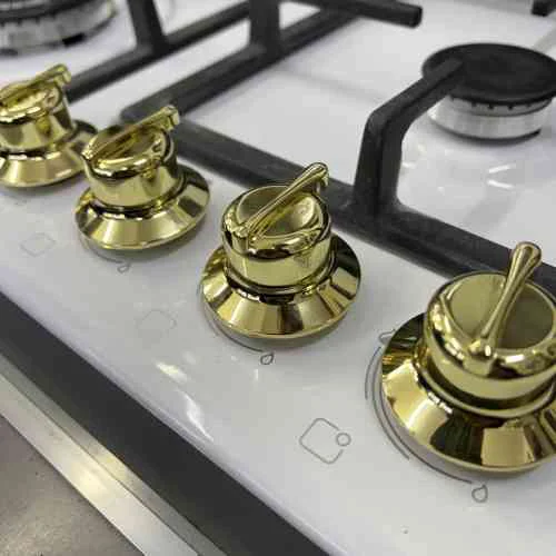 Газовая варочная поверхность Perfecto Domo 02 57 PD бело-золотистая