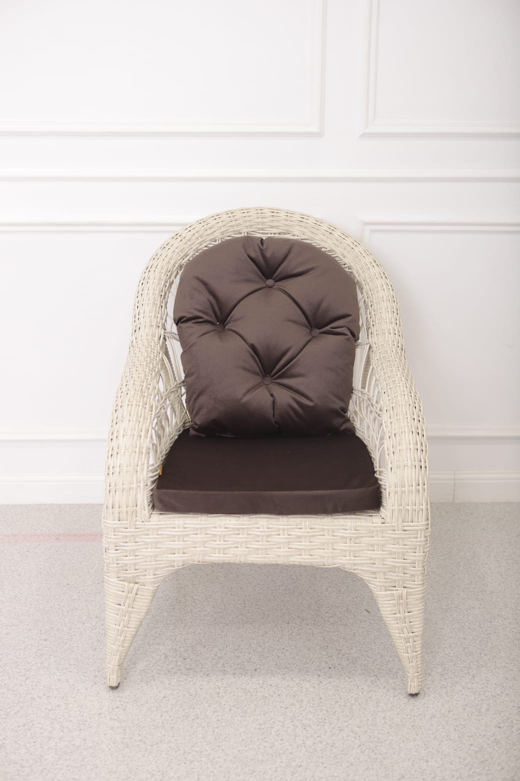 Кресло Nik Rattan Izabella белый купить,NaN