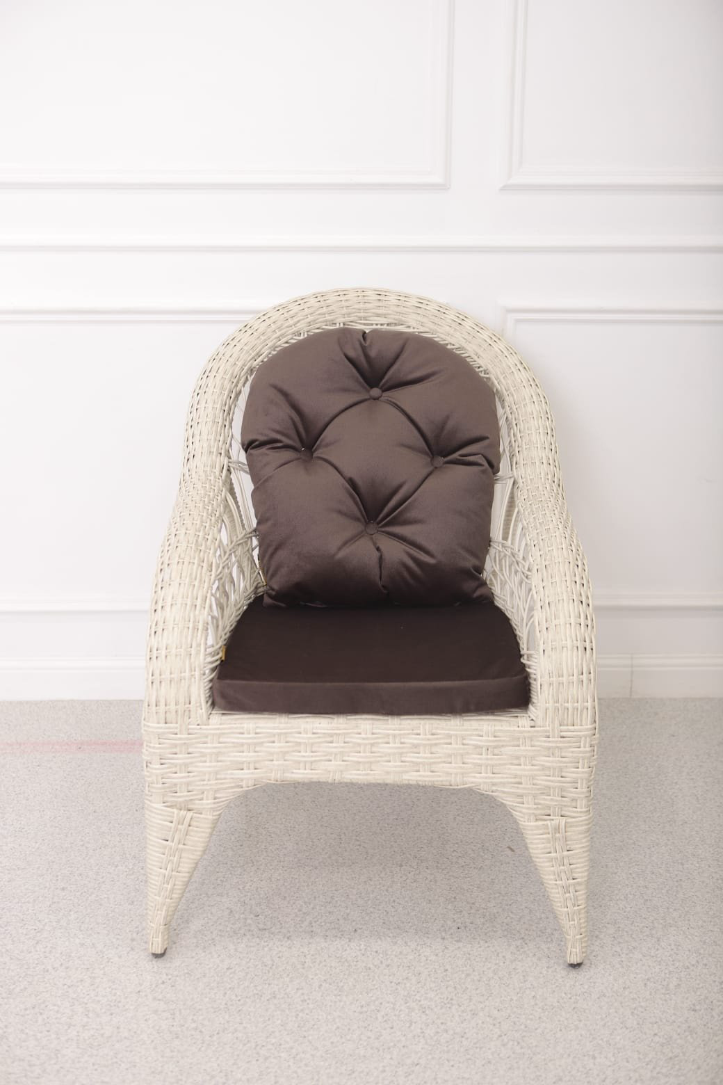 Кресло Nik Rattan Izabella белый купить,NaN