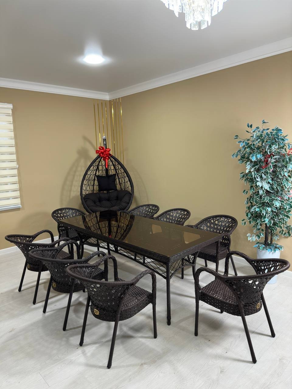 Комплект Samruk Mebel 10 в 1 персон: 8 черный купить,NaN