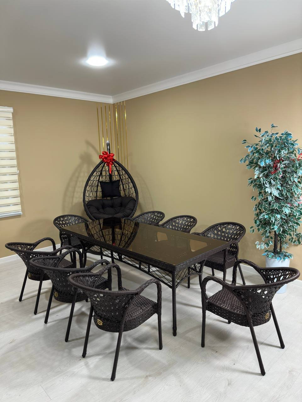 Комплект Samruk Mebel 10 в 1 персон: 8 черный купить,NaN