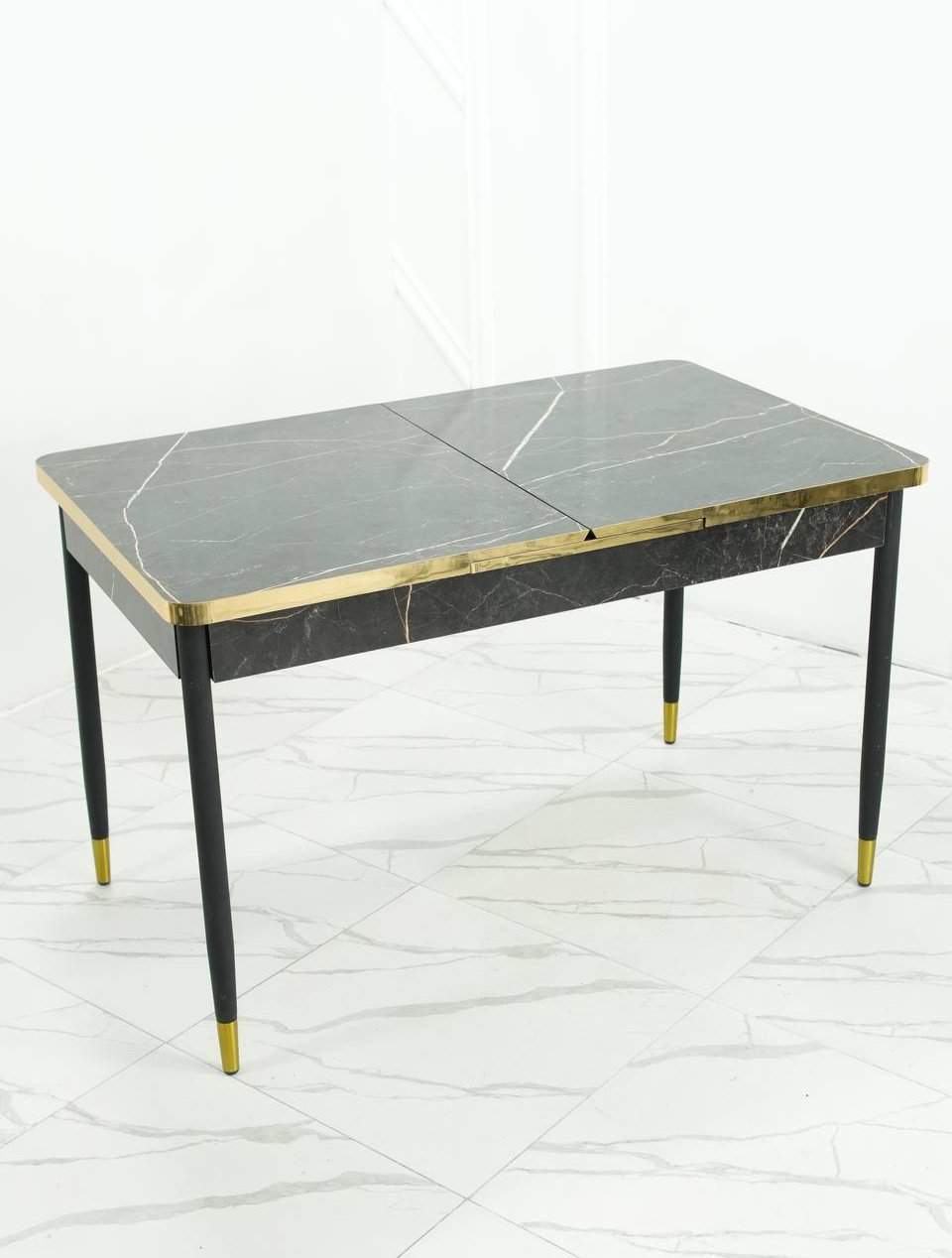 Раздвижной стол Samruk Mebel Бабочка, 170х80x75 см, ЛДСП, МДФ, темно-серый купить,NaN