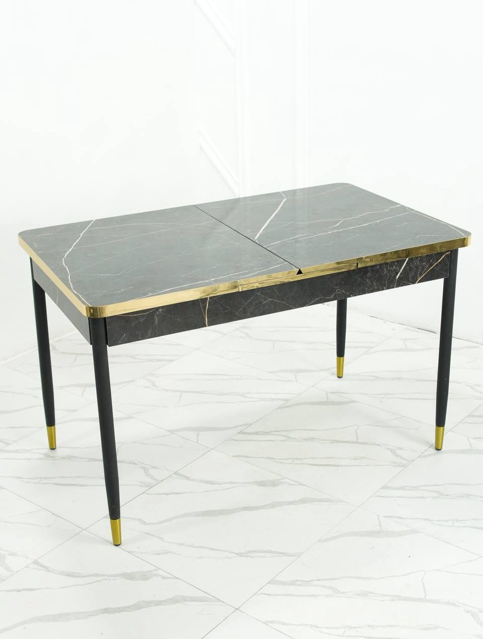 Раздвижной стол Samruk Mebel Бабочка, 170х80x75 см, ЛДСП, МДФ, темно-серый купить,NaN
