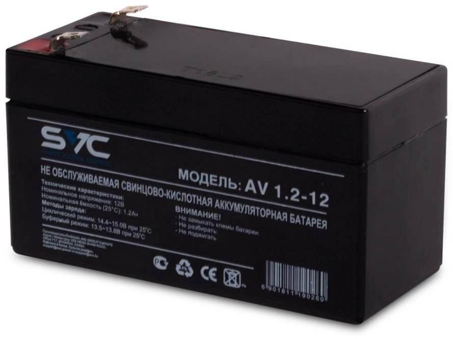 Аккумулятор SVC AV1.2-12 12В 1.2Ач