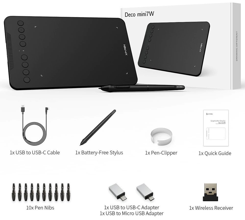 Графический планшет XP-PEN Deco Mini 7W купить,37990