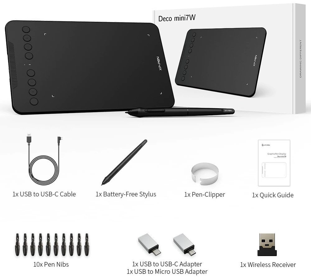 Графический планшет XP-PEN Deco Mini 7W купить,37990
