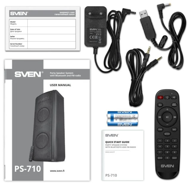 Портативная колонка Sven PS-710 Black - ForteMarket Портативная колонка Sven PS-710 Black купить,82890
