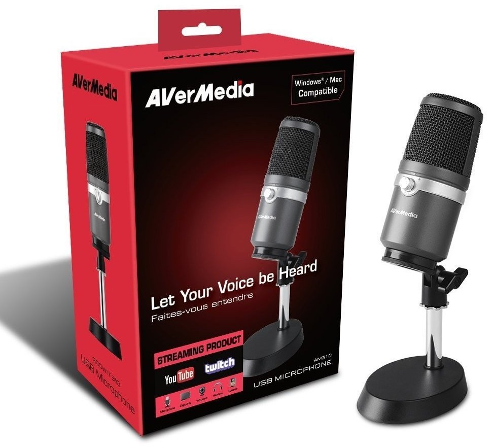 Микрофон AverMedia AM310 серый купить,63410