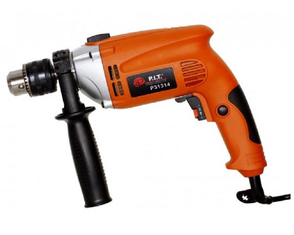 Дрель электрическая Pit 31314 850 w 13 mm оранжевая купить,NaN