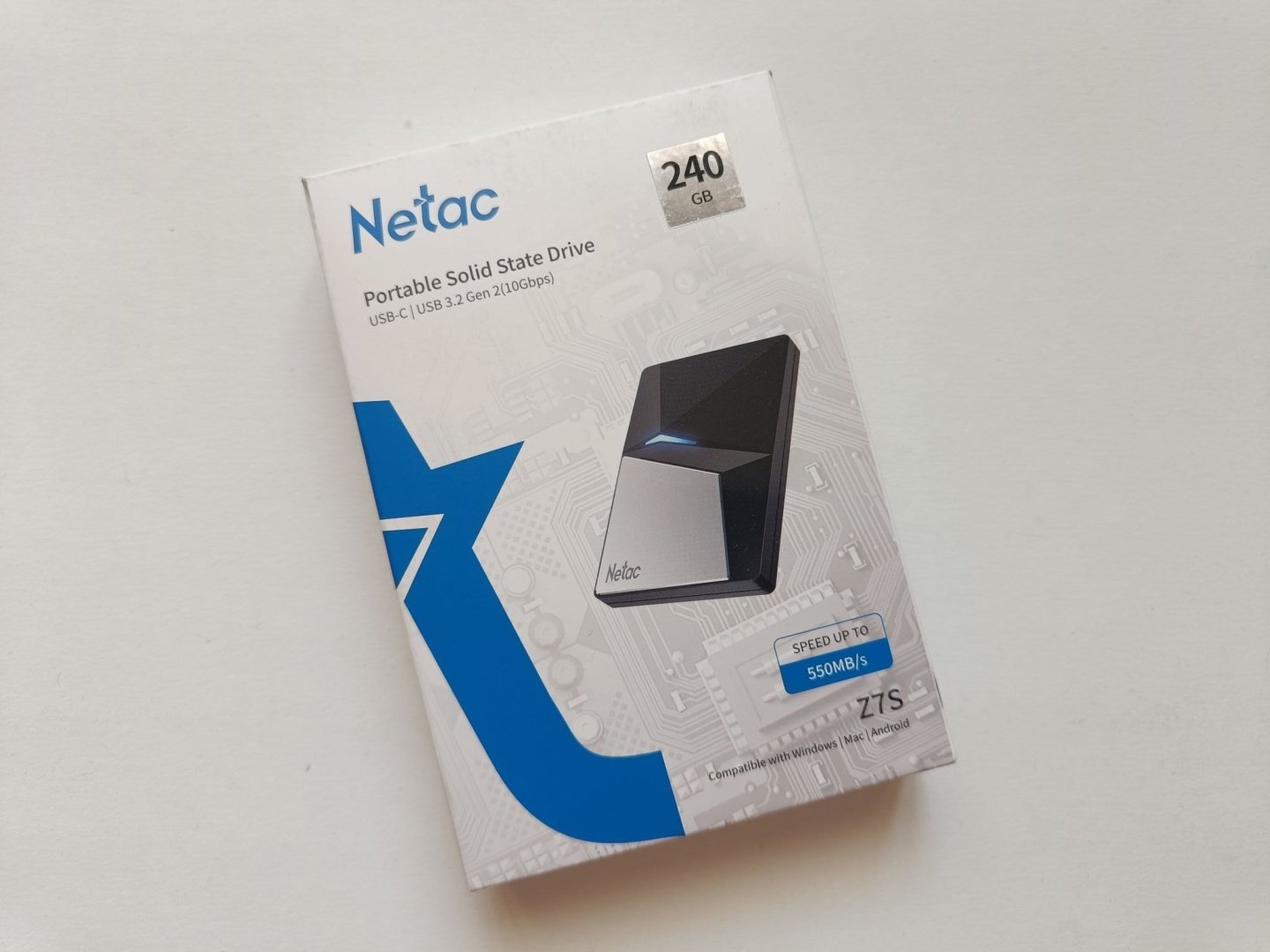 Внешний накопитель Netac Z7S NT01Z7S-240G-32BK 240 Гб купить,NaN