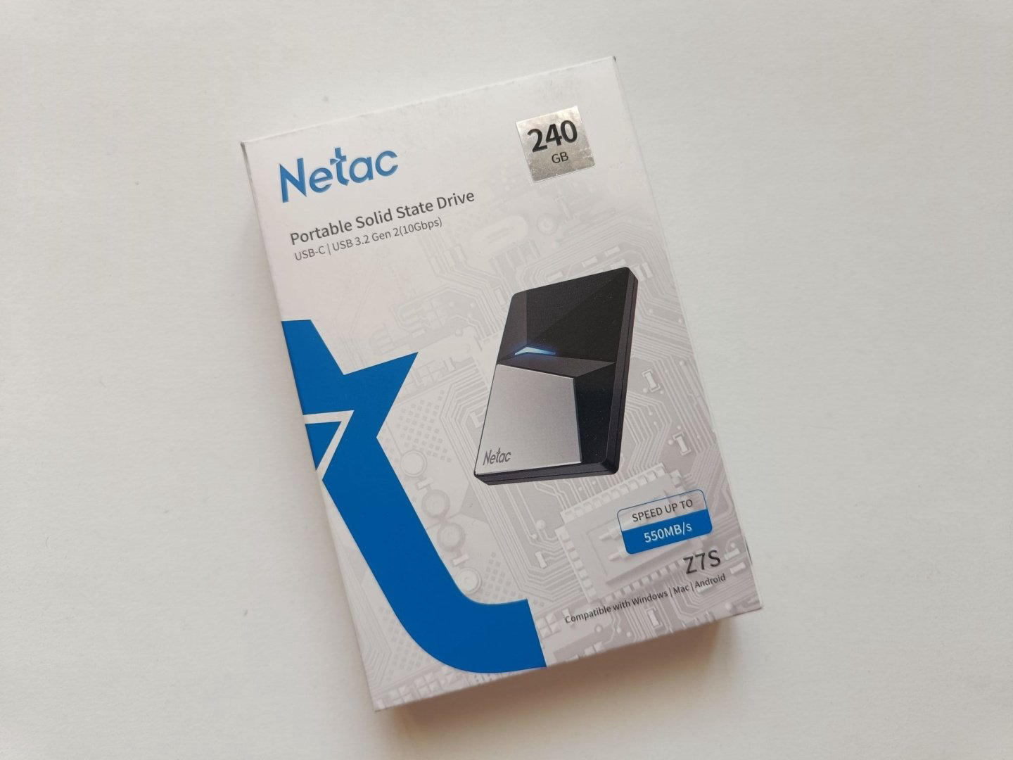 Внешний накопитель Netac Z7S NT01Z7S-240G-32BK 240 Гб купить,NaN