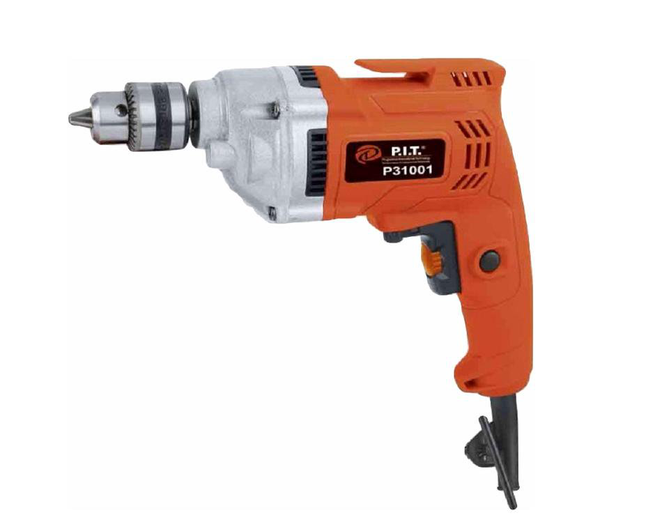 Дрель электрическая Pit 31001 600 w 10 mm оранжевая купить,NaN