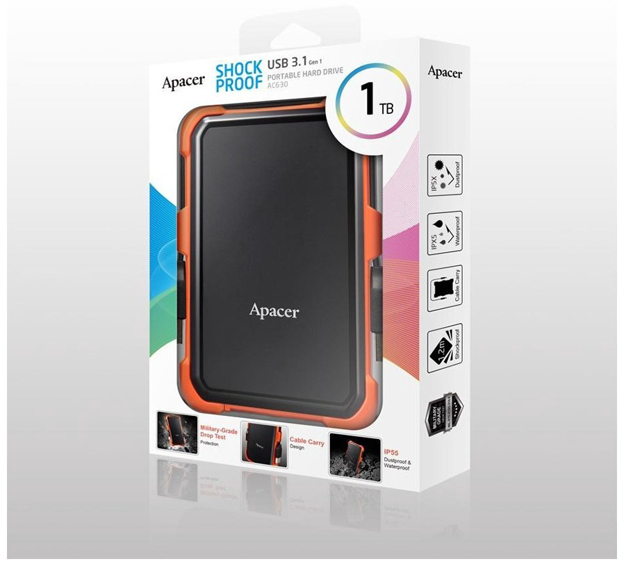 Внешний накопитель Apacer AP1TBAC630T-1 1000 Гб - ForteMarket Внешний накопитель Apacer AP1TBAC630T-1 1000 Гб купить,62933