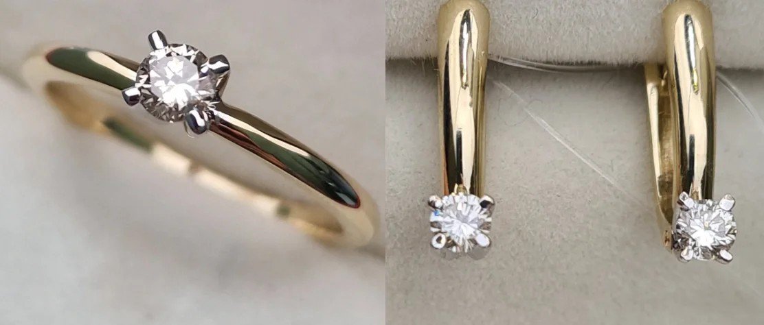 Комплект Deimantas 107462840 0,14ct 0,36ct. купить,NaN
