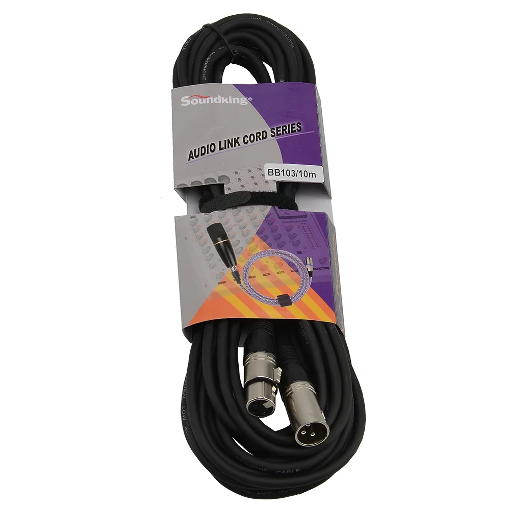 Кабель микрофонный Soundking BB103-10M 10м Black