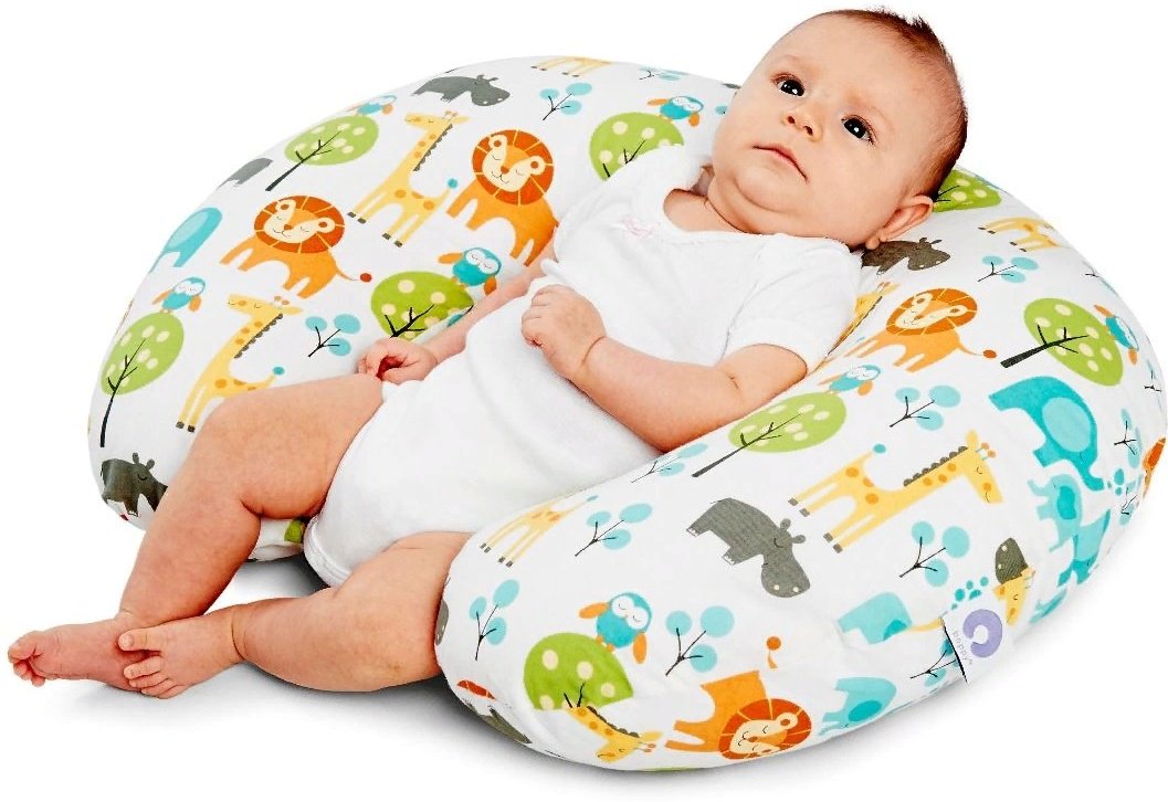 Подушка Chicco Boppy Peaceful Jungle 08079902430000 белая купить,NaN