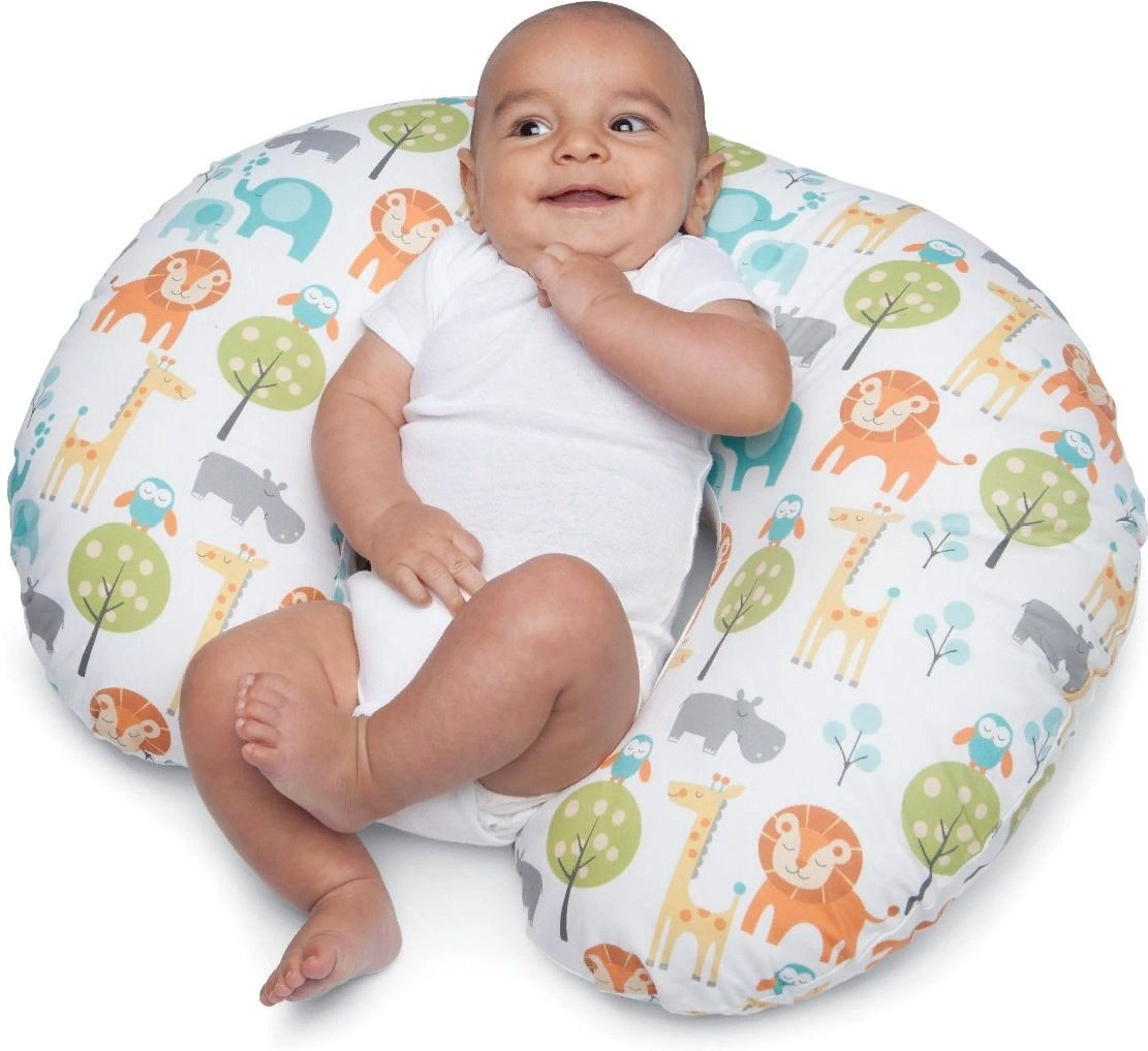 Подушка Chicco Boppy Peaceful Jungle 08079902430000 белая купить,NaN