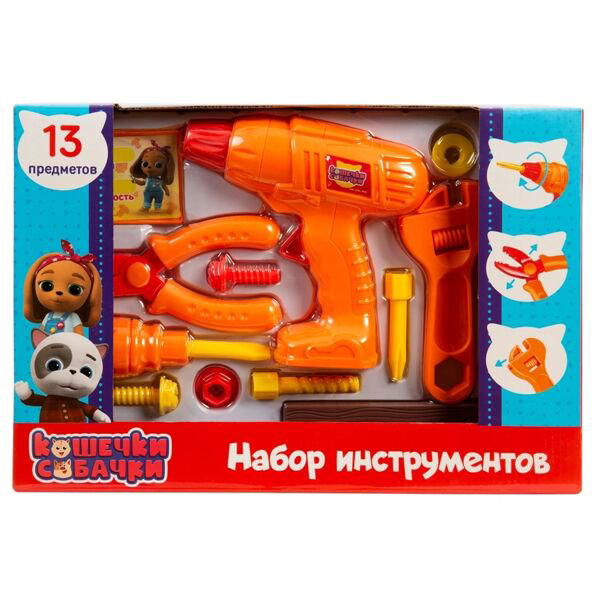 Набор инструментов Кошечки Собачки 13 предметов купить,NaN