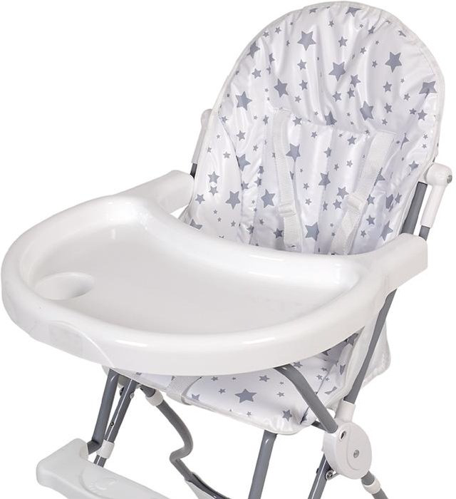 Стульчик для кормления Polini kids 152 Звезды White-Grey купить,NaN