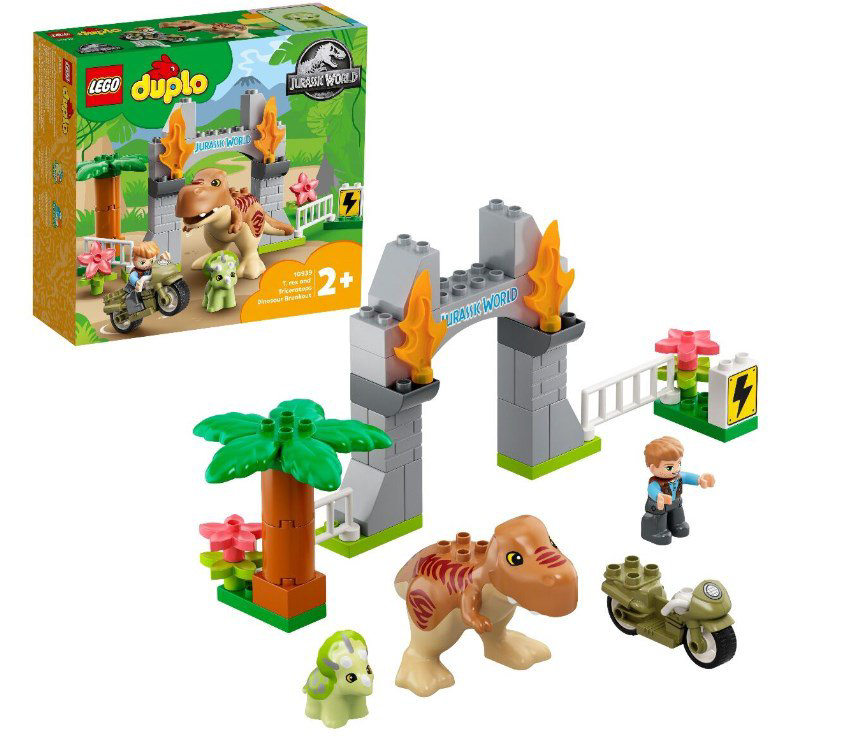 Конструктор Lego Duplo Побег динозавров: тираннозавр и трицератопс  10939 купить,NaN