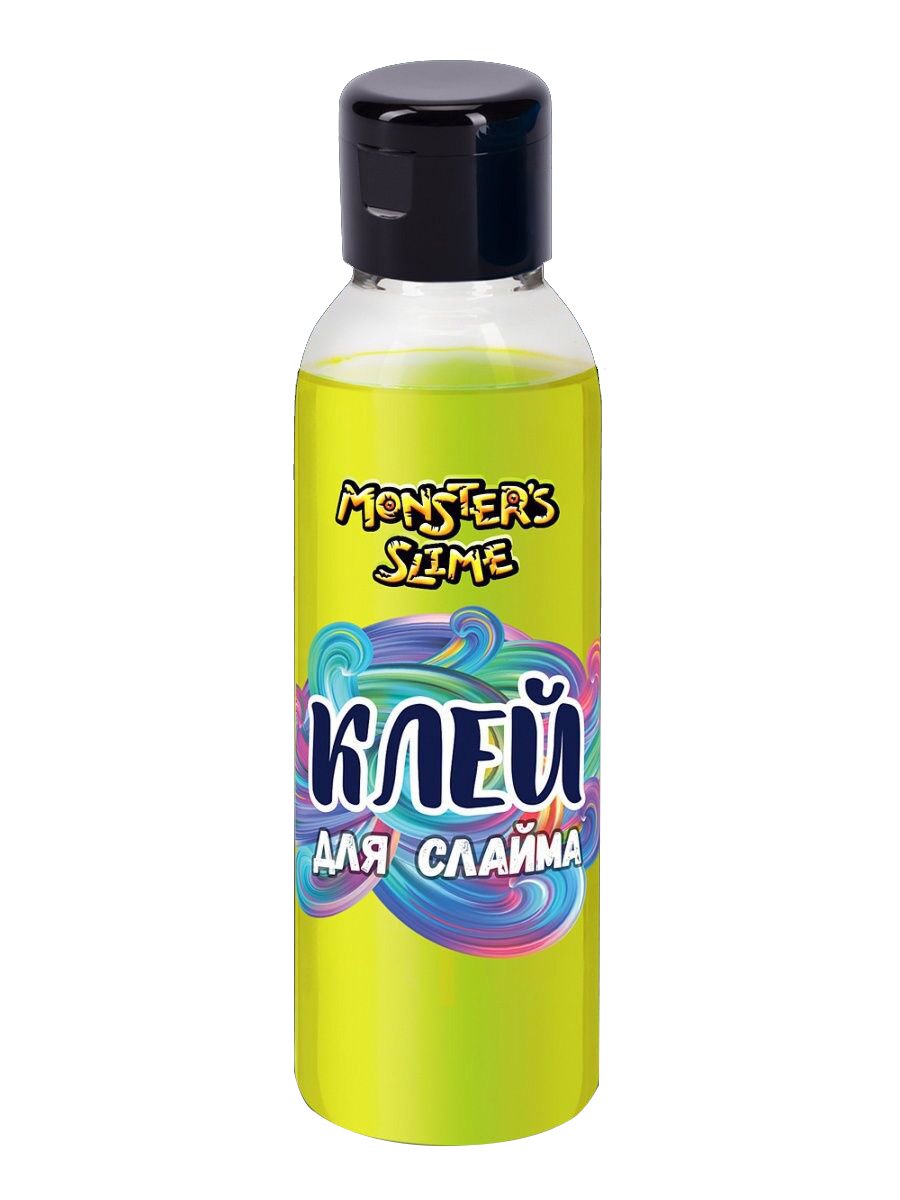 Клей для слайма Slimer Monster's неоновый  желтый  100мл купить,NaN