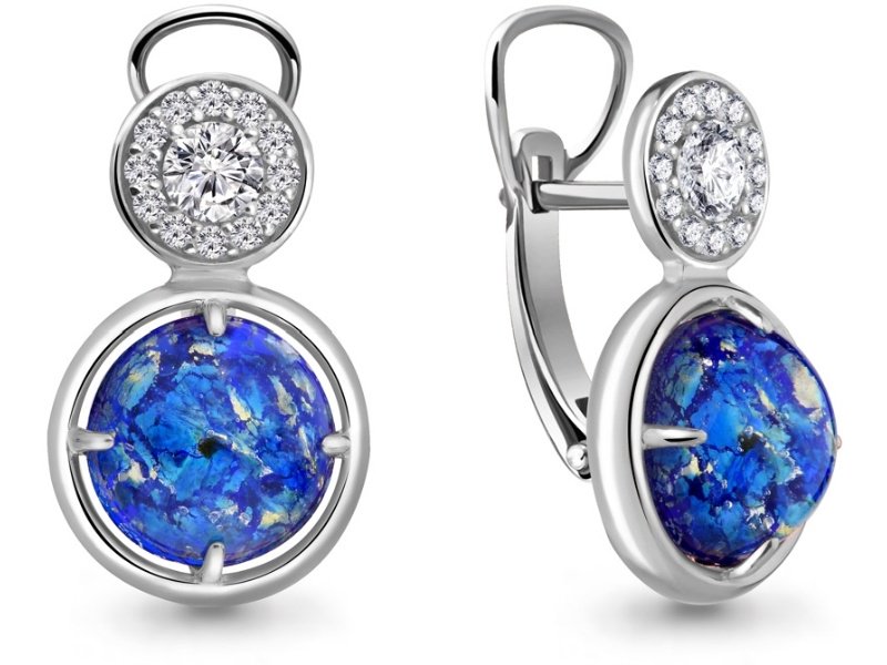 Серьги Aquamarine 46788АБ  купить,NaN