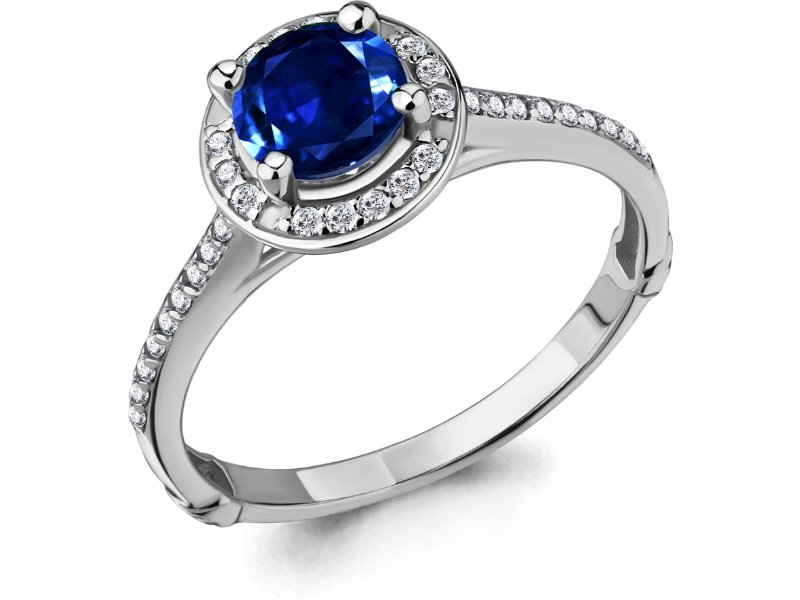 Кольцо Aquamarine 63989Б 17р 2,88гр. купить,NaN