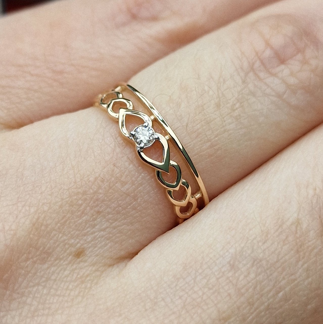 Кольцо Deimantas 100358719 16,5р 1,17гр 0,035ct. купить,NaN