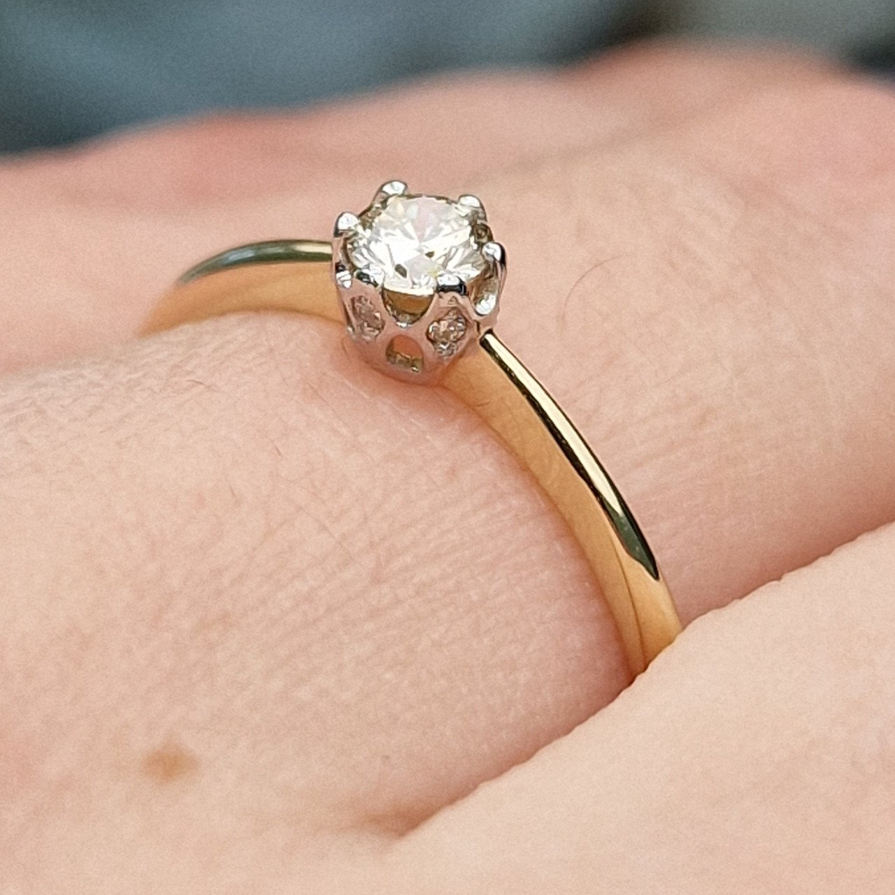 Кольцо Deimantas 100358730 16,5р 1,26гр 0,254ct. купить,NaN
