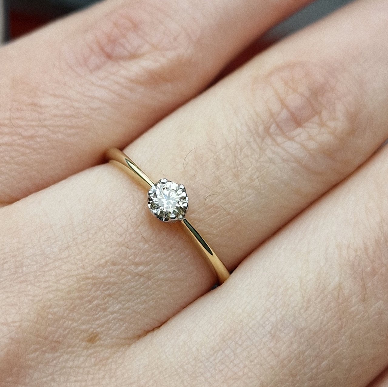 Кольцо Deimantas 100358730 16,5р 1,26гр 0,254ct. купить,NaN