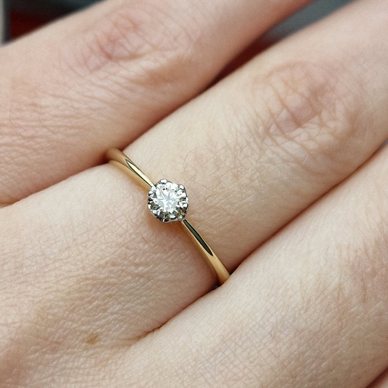 Кольцо Deimantas 100358730 16,5р 1,26гр 0,254ct. купить,NaN