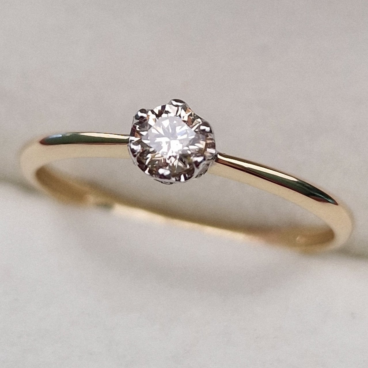 Кольцо Deimantas 100358730 16,5р 1,26гр 0,254ct. купить,NaN
