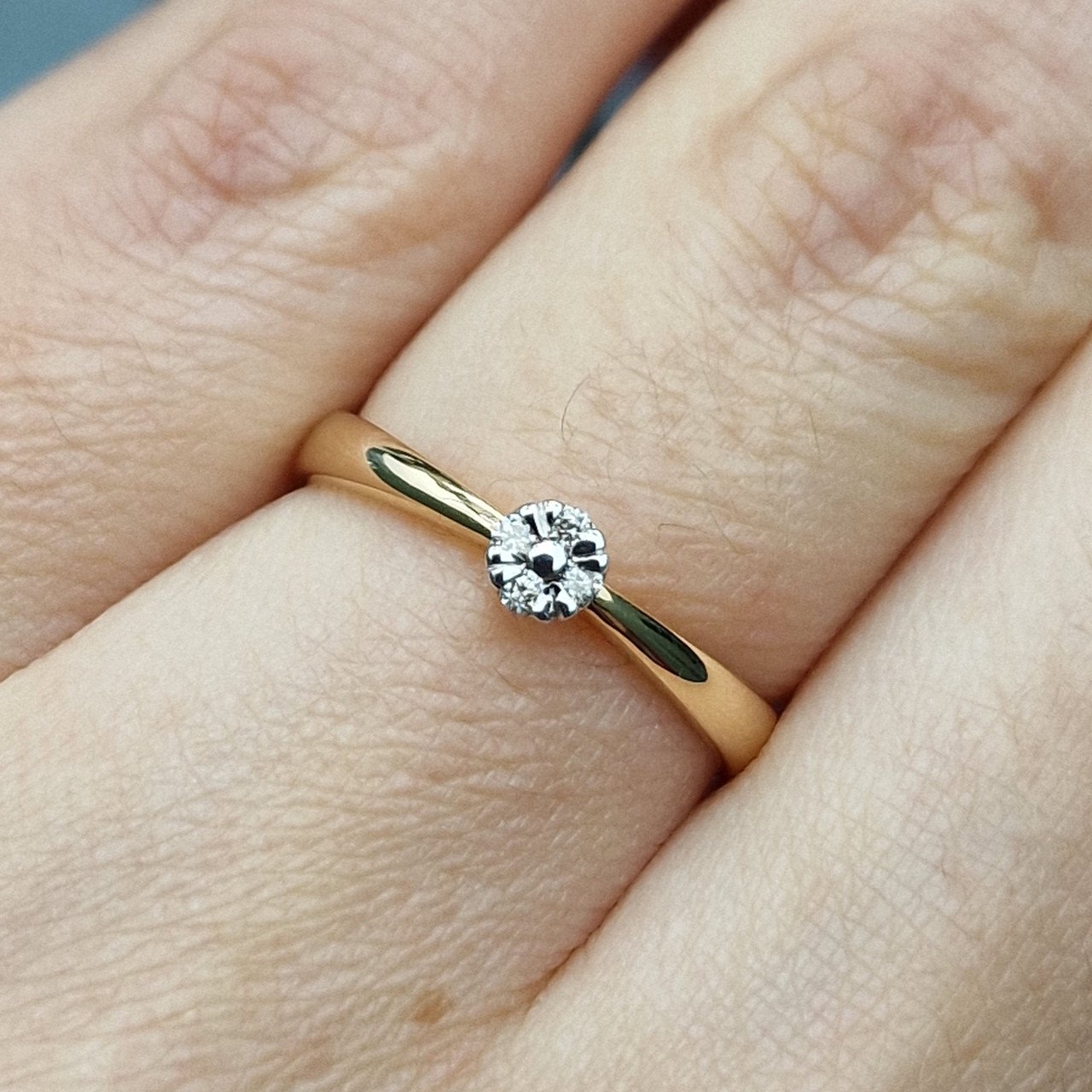 Кольцо Deimantas 100358752 17р 1.81гр 0,051ct. купить,NaN