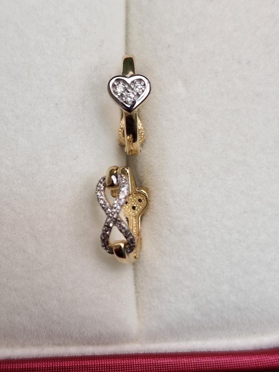 Серьги Deimantas 100358939 2,58гр 0,204ct. купить,NaN