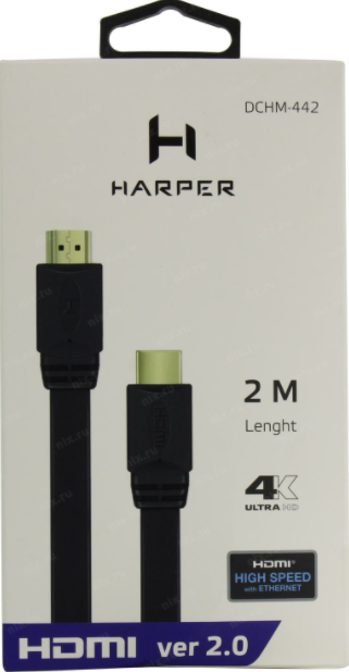 Кабель Harper DCHM-442 HDMI-HDMI 2м черный купить,NaN