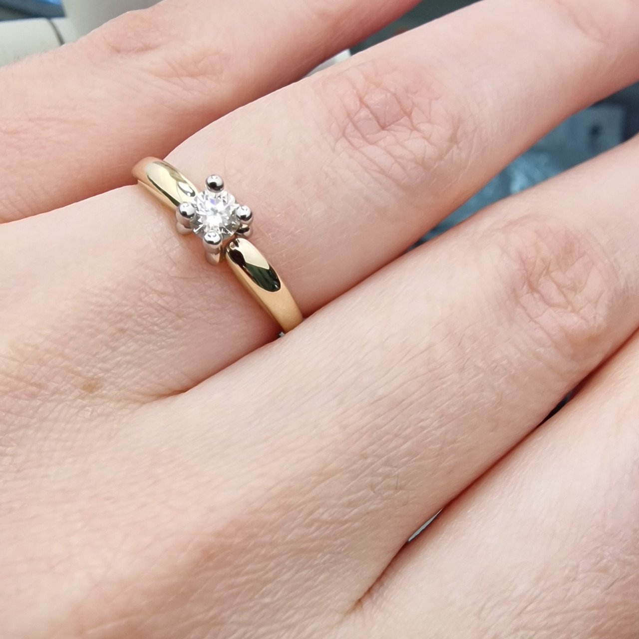 Кольцо Deimantas 100067858 17р 1,56гр 0,20ct. купить,NaN